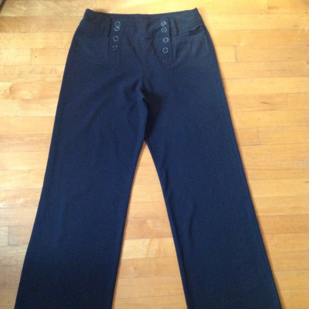 Larry Levine Black Dress Pants Size 6 Petite